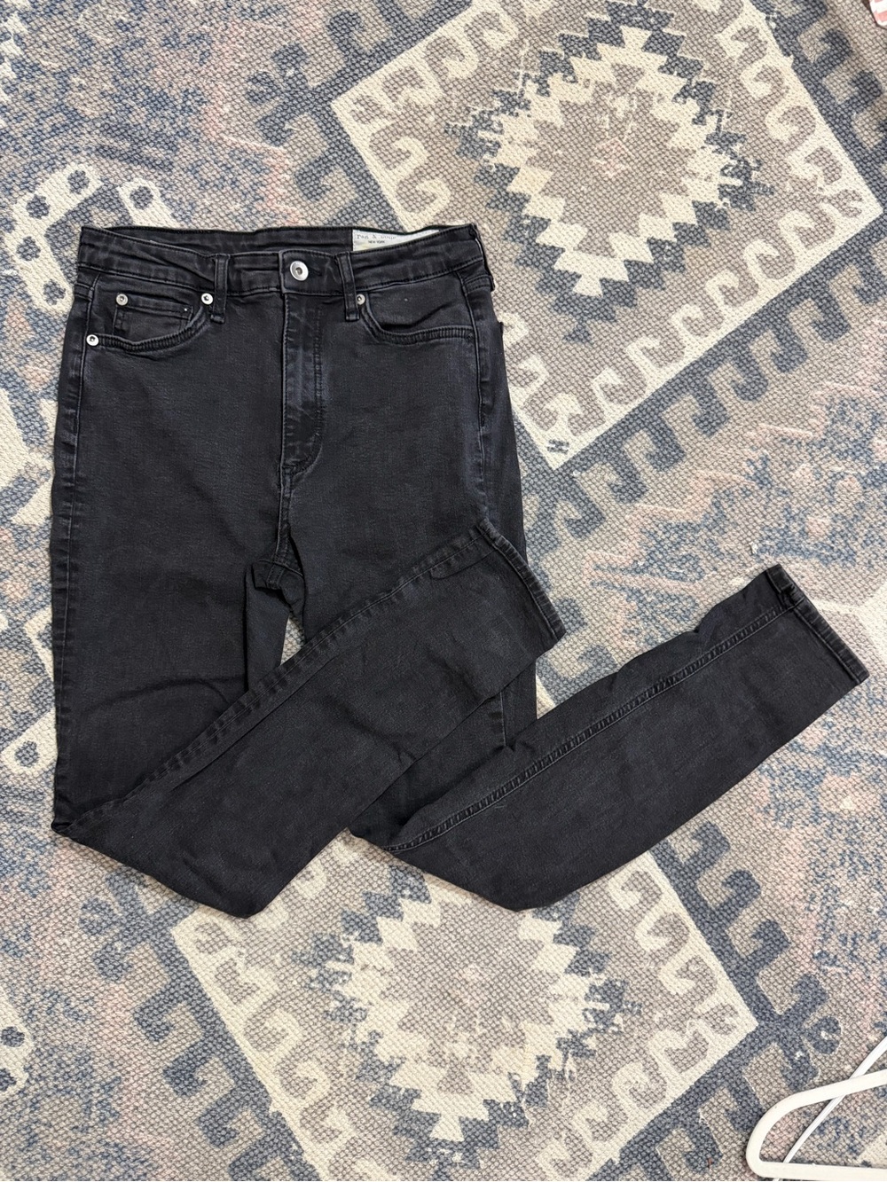 Nina High-Rise Black Women's Skinny Jeans Rag & Bone